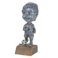 Resin Female Soccer Bobble Head - 6"